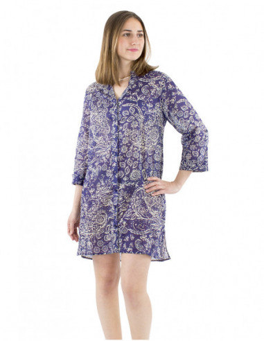 Tunic boho dress paisley pattern