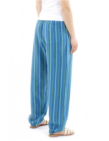 Striped cotton pants