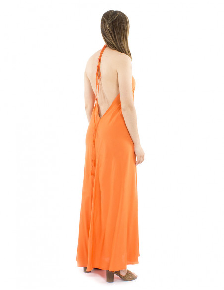 Long boho chic backless dress