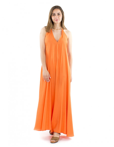 Long boho chic backless dress