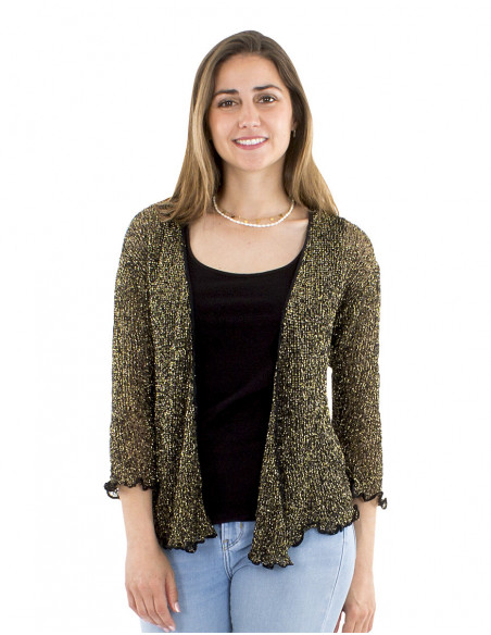 Gilet romantique fils argentés