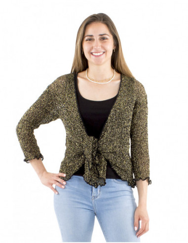 Gilet romantique fils argentés