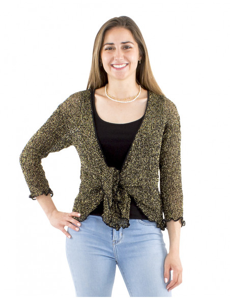 Romantic silver thread vest