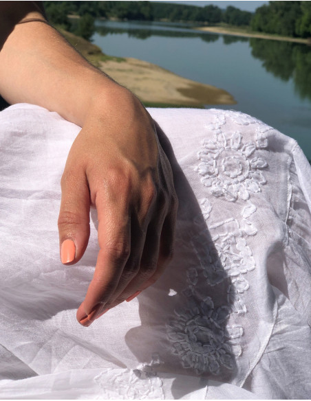 Handmade embroidered long skirt