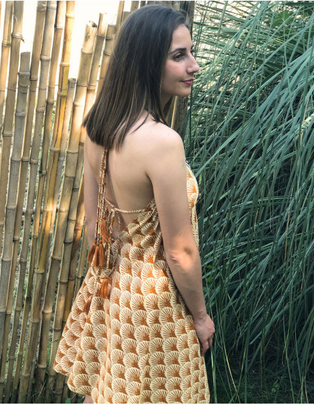 Short ethnic dress with laces