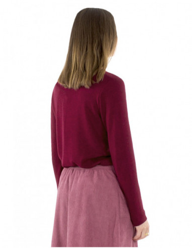 Plain Mottled-Knit Sweater