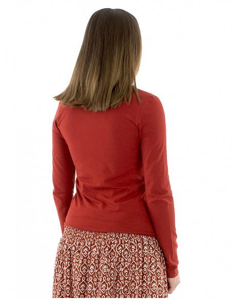 Plain long sleeve cotton t-shirt