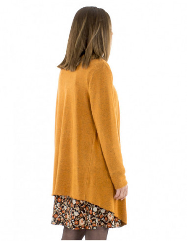 Gilet fluide à pans couleur unie