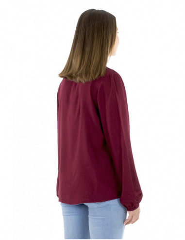 Chemisier bohème brodé avec liens