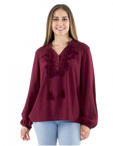 Embroidered bohemian blouse