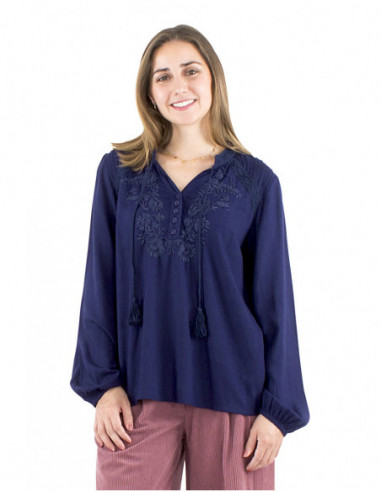 Embroidered bohemian blouse