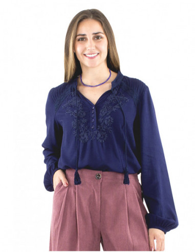 Embroidered bohemian blouse