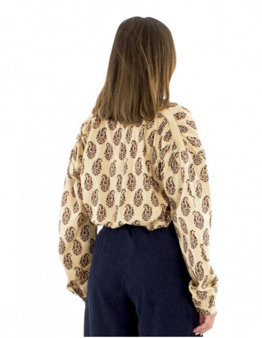 Ethnic paisley pattern blouse