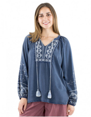 Oriental ethnic style blouse