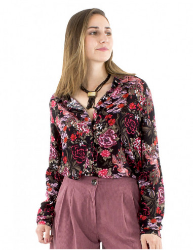 Retro style floral blouse