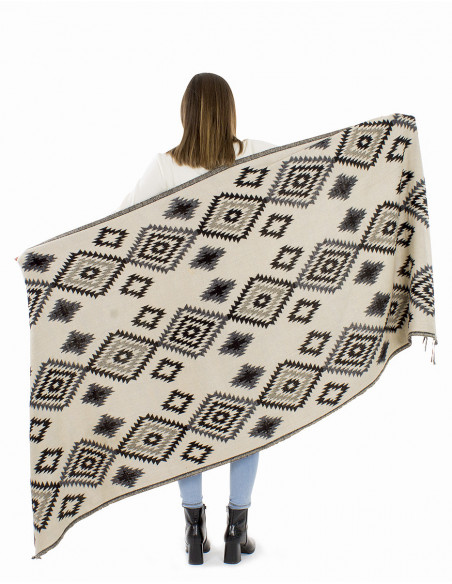 Foulard oversize style ethnique