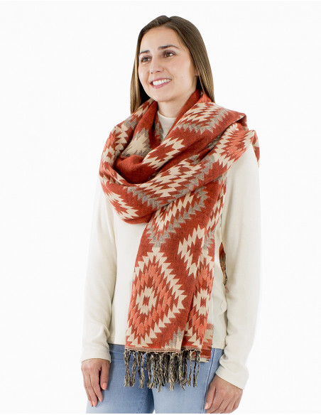 Foulard oversize style ethnique