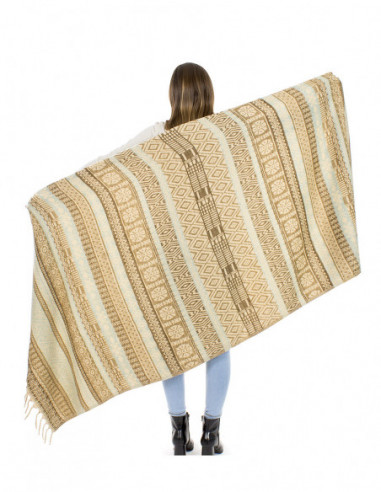 Oversized ethnic style scarf