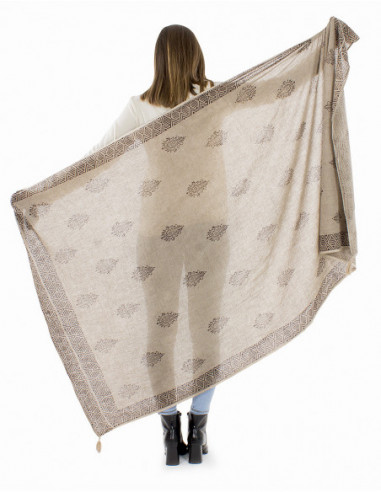 Lightweight oversized ethnic scarf