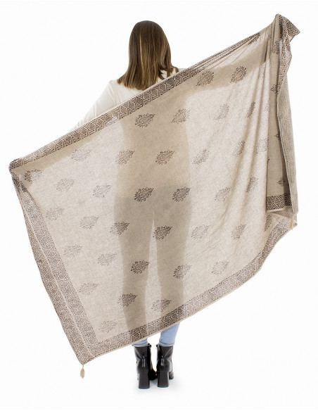 Foulard léger oversize ethnique