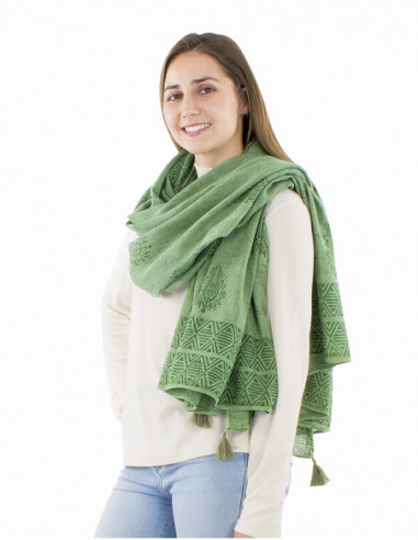 Foulard léger oversize ethnique
