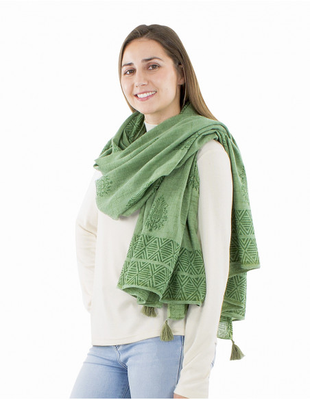 Foulard léger oversize ethnique