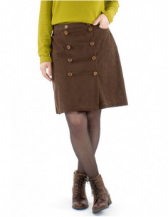 Short corduroy wrap skirt 2