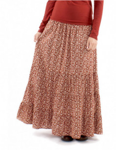 Jupe longue motif style ethnique