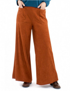 Pantalon évasé 70's velours côtelé