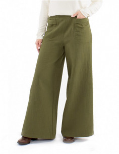 70s style wide cotton pants