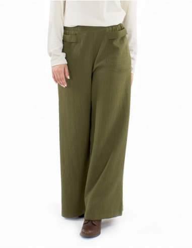 70s style wide cotton pants