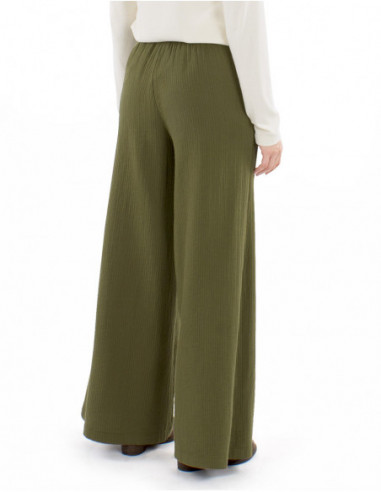 70s style wide cotton pants