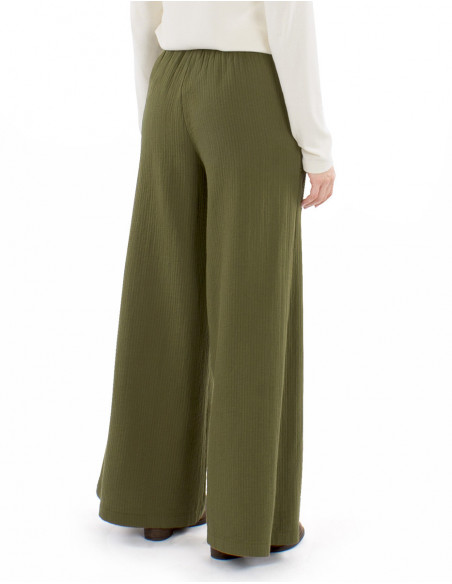 70s style wide cotton pants