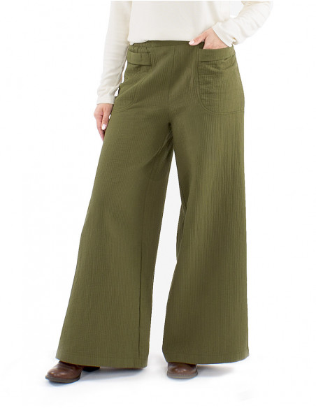 Pantalon large coton style 70's