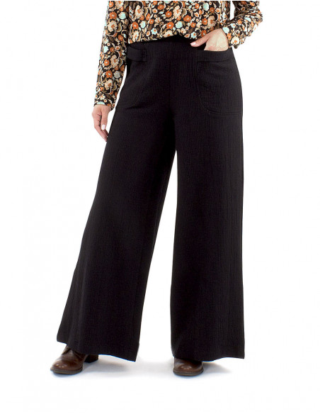 Pantalon large coton style 70's