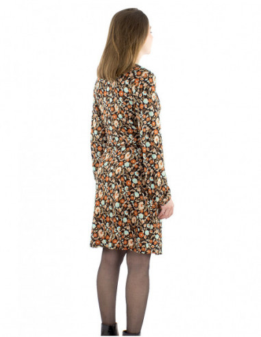 Robe mi-longue bohème fleurie