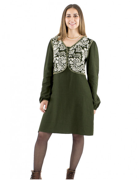 Robe courte boléro à motif