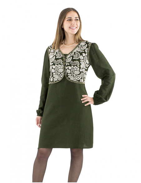 Robe courte boléro à motif