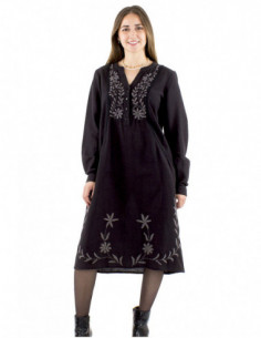 Long loose dress with... 2