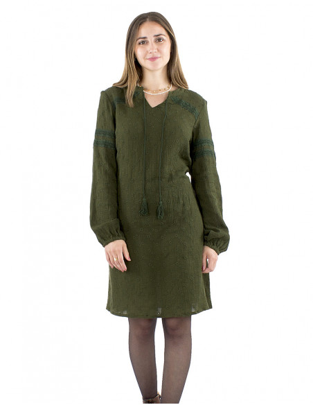 English embroidery bohemian dress