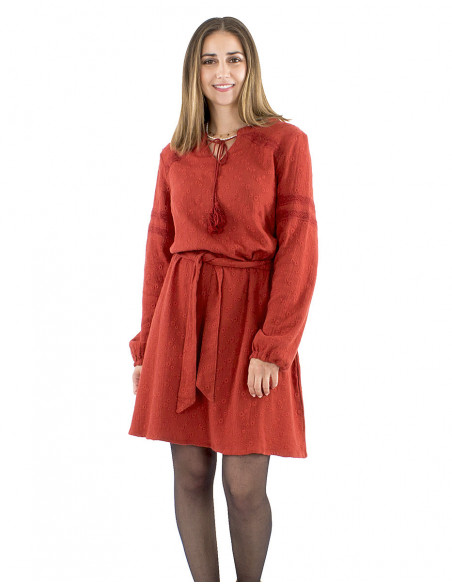 Robe bohème broderie anglaise