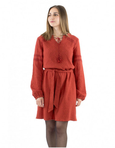 English embroidery bohemian dress