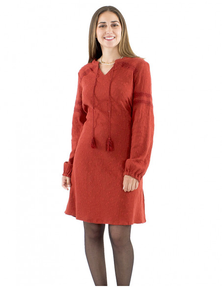 Robe bohème broderie anglaise