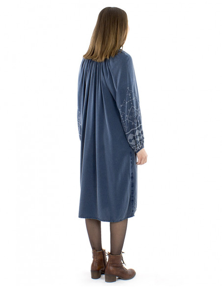 Long embroidered oriental style dress