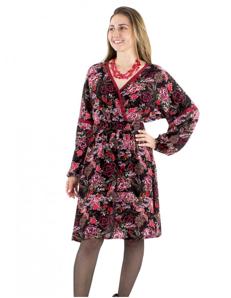 Robe courte fleurie bohème