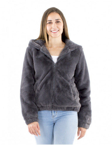 Veste courte fausse fourrure