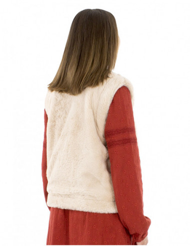 Veste réversible fausse fourrure