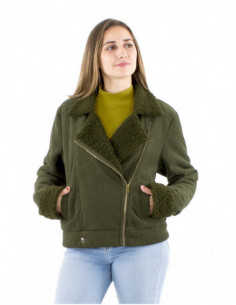 Veste velours côtelé fourrée 2
