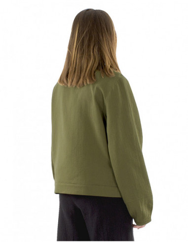 Veste style kimono brodée large