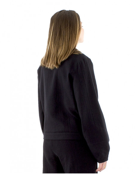 Veste style kimono brodée large